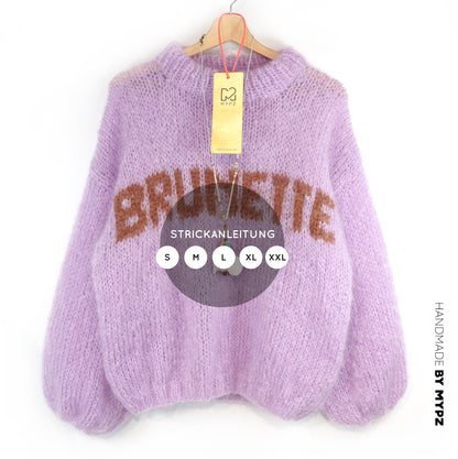 Strickanleitung – MYPZ Light Mohair Pullover Brunette No8 (ENG-DE-NL)