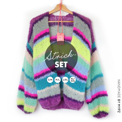Strickset – MYPZ Basic Light Mohair Cardigan Costa No10 (ENG-NL-DE)