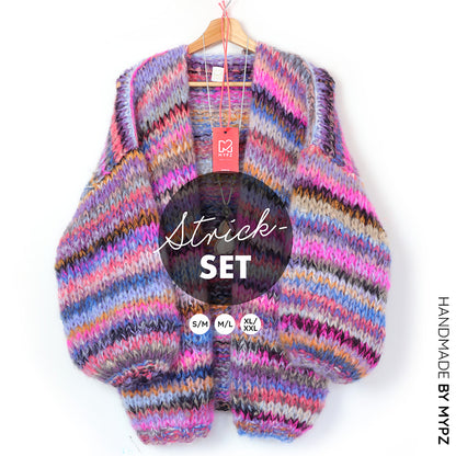 Strickset – MYPZ  Chunky Mohair Cardigan Flirty No15 (ENG-NL-DE)