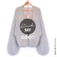 Strickset – MYPZ Kurze Chunky Mohair Cardigan Sparkling Sand No.15 (ENG-NL-DE)