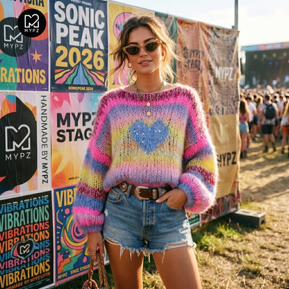 Strickset – MYPZ Short Chunky Alpaca-Mohair Pullover Sunset Rave No15 (ENG-NL-DE)