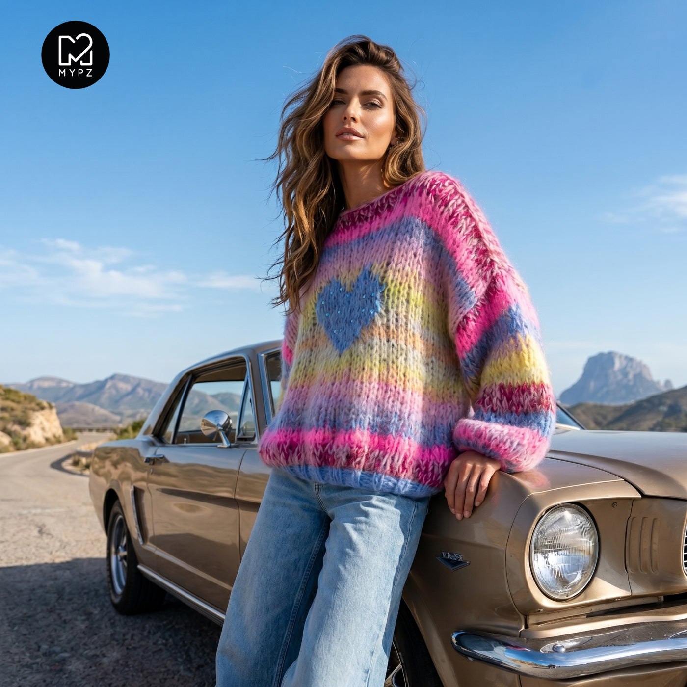 Strickset – MYPZ Short Chunky Alpaca-Mohair Pullover Sunset Rave No15 (ENG-NL-DE)