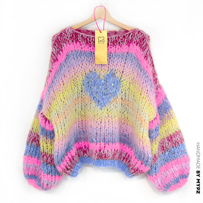 Strickset – MYPZ Short Chunky Alpaca-Mohair Pullover Sunset Rave No15 (ENG-NL-DE)
