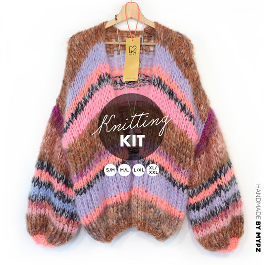 Knitting Kit – MYPZ Chunky Mohair Cardigan Tiger No.15 (ENG-NL-DE)