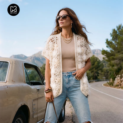 Häkelanleitung - MYPZ Wildflower cardigan Shades of White (ENG-NL-DE-FR-ES)