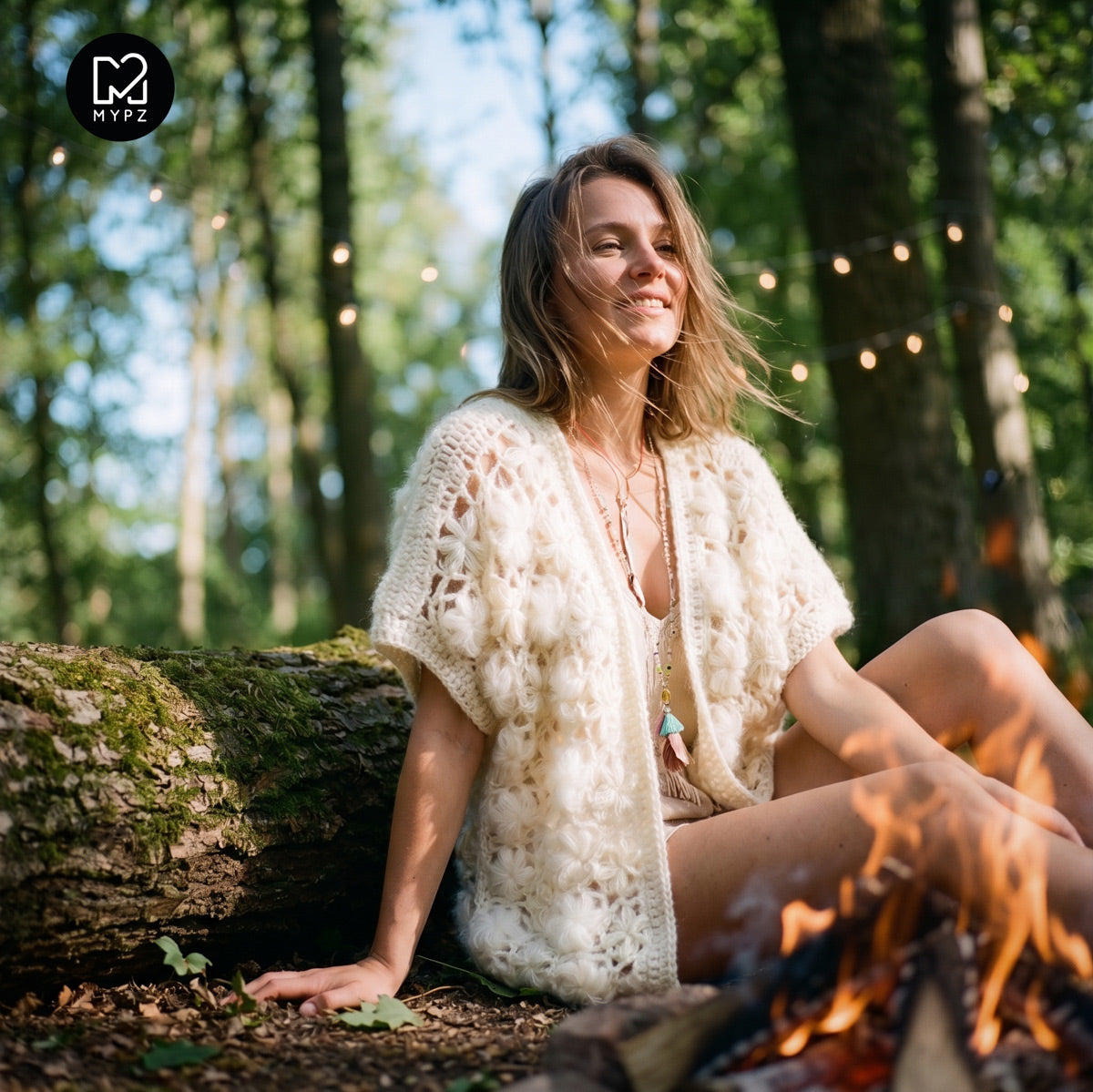 Häkelanleitung - MYPZ Wildflower cardigan Shades of White (ENG-NL-DE-FR-ES)