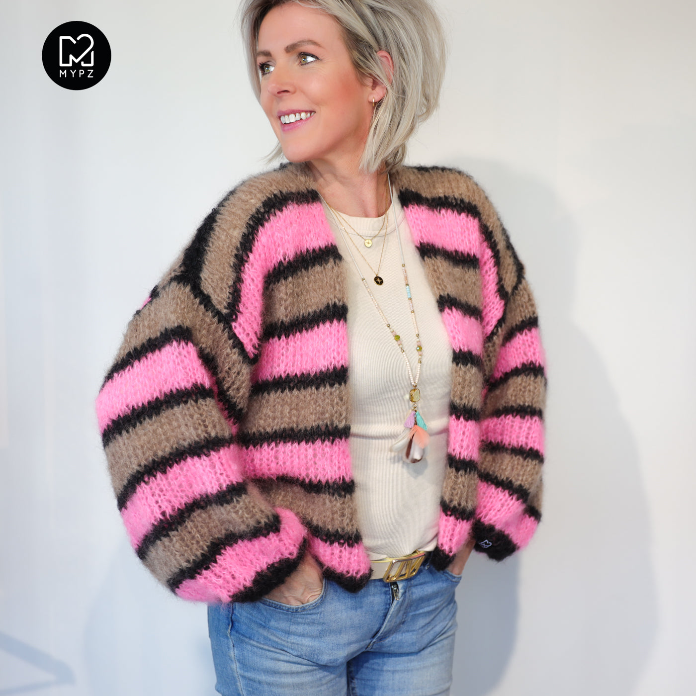 Strickanleitung – MYPZ Kurze Mohair Cardigan Zumy No10 (ENG-NL-DE)