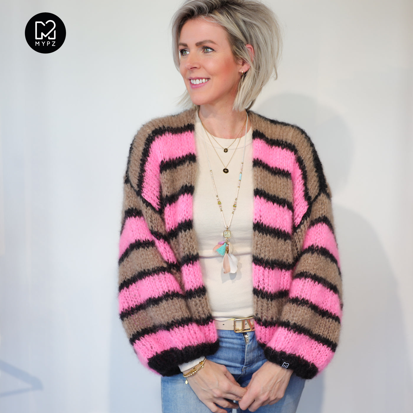 Strickanleitung – MYPZ Kurze Mohair Cardigan Zumy No10 (ENG-NL-DE)