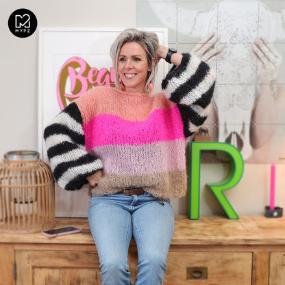Strickanleitung – MYPZ Basic Light Mohair Pullover Emily No10 - beginner (ENG-NL-DE)