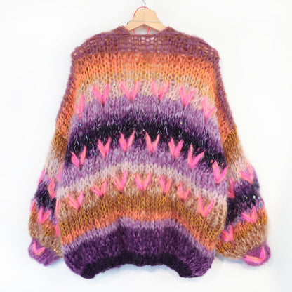Chunky Mohair cardigan Boho Firefly
