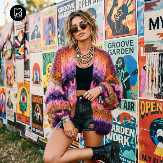 Strickset – MYPZ Chunky Mohair Cardigan Boho Firefly No.15 (ENG-NL-DE)