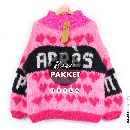 Strickset – MYPZ Chunky Mohair Ski Love Pullover Pink No.9 (ENG-NL-DE)