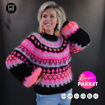 Strickset – MYPZ top-down sweater Ziggy No6 (ENG-NL-DE)