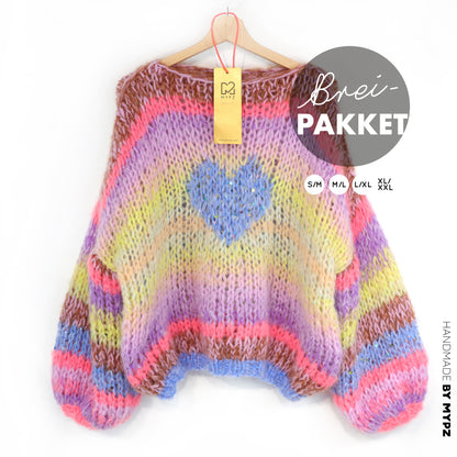 Strickset – MYPZ Short Chunky Alpaca-Mohair Pullover Lake No15 (ENG-NL-DE)