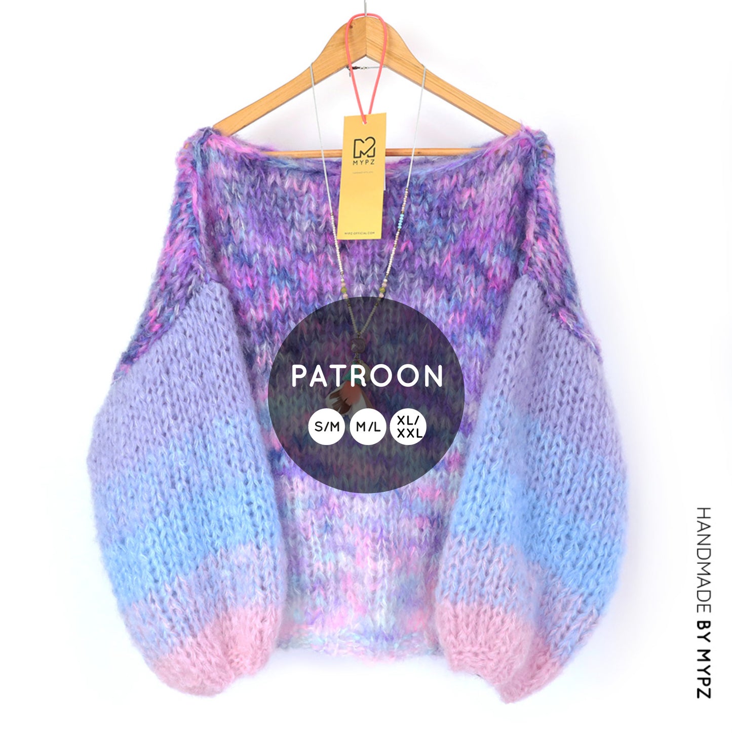 Strickanleitung - MYPZ Basic Chunky Mohair Pullover Heliotrope No15 (ENG-NL-DE)