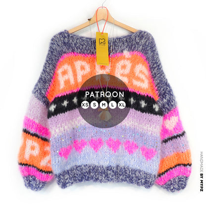 Strickanleitung – MYPZ Chunky Mohair Pullover Après Ski No.9 (ENG-NL-DE)