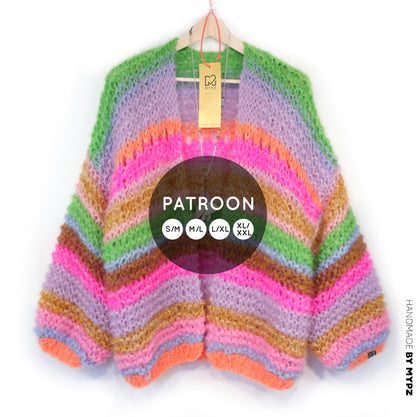 Strickset – MYPZ Chunky Mohair Cardigan Rainbow Sorbet No.15 (ENG-NL-DE)