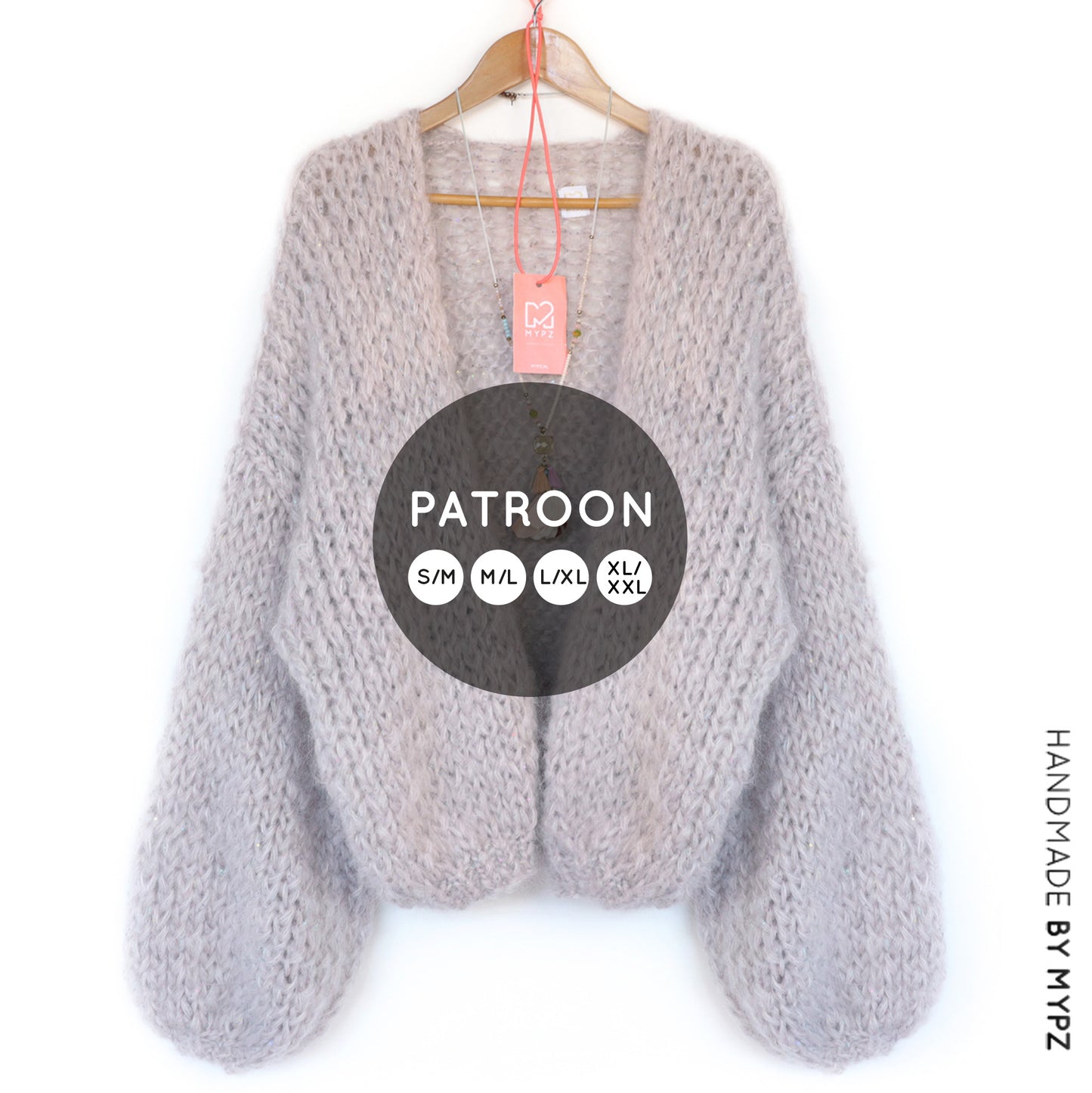 Strickanleitung – MYPZ short basic chunky cardigan Sparkling No15 (ENG-NL-DE)