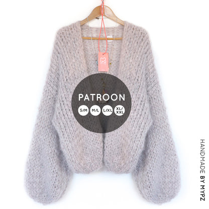 Strickanleitung – MYPZ short basic chunky cardigan Sparkling No15 (ENG-NL-DE)
