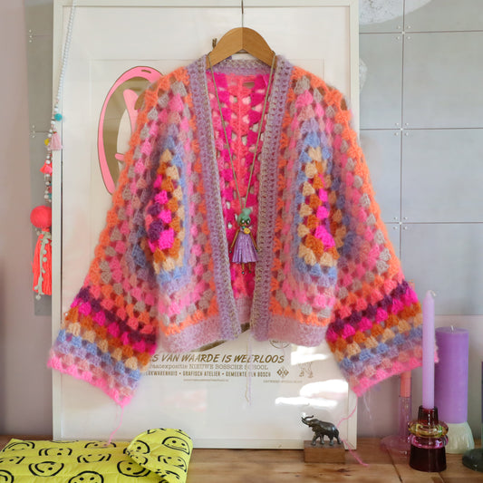 Häkelanleitung - MYPZ Hexagon Cardigan Pink Vibes (ENG-NL-DE)
