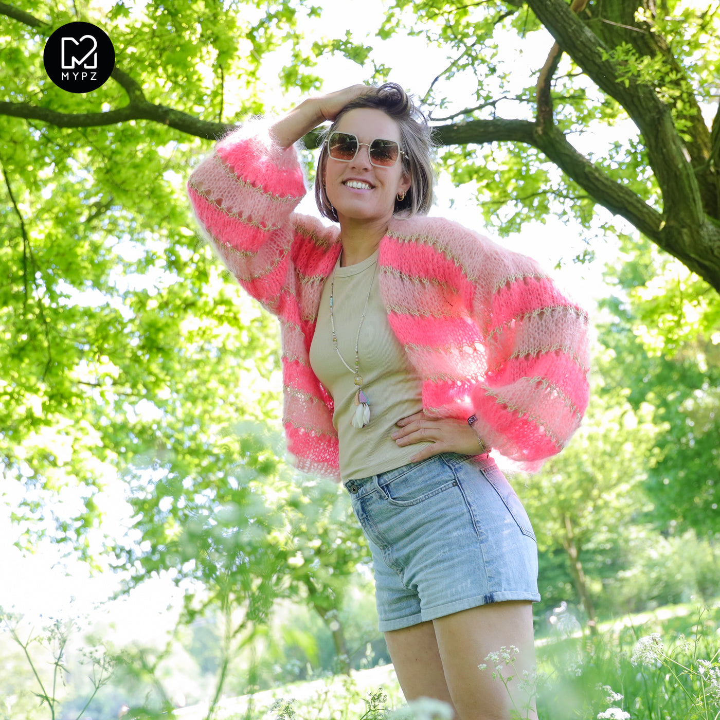 Strickanleitung – MYPZ Kurz light Mohair-Cardigan Summerflow No10 (ENG-NL-DE)