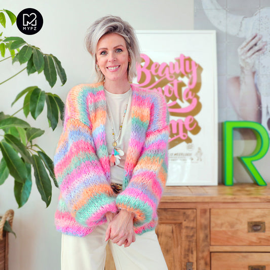 Strickset – MYPZ  Chunky Mohair Cardigan Pastelicious No15 (ENG-NL-DE)
