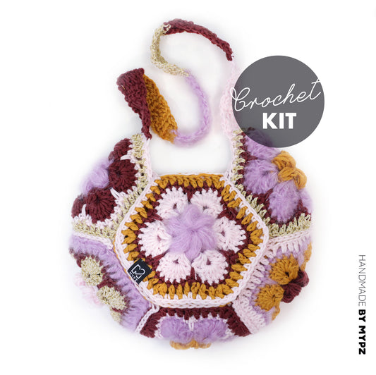 Häkelset - MYPZ Hexagon Tasche Champagne (ENG-NL-DE)