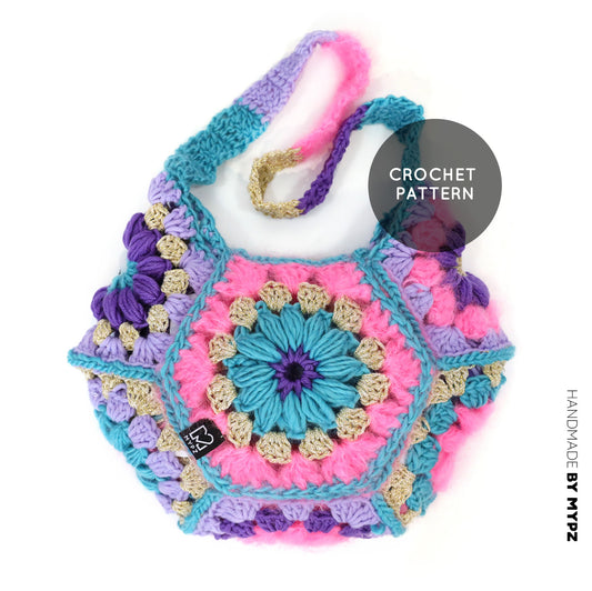 Häkelanleitung - MYPZ hexagon Tasche Pacha (ENG-NL-DE-ES)