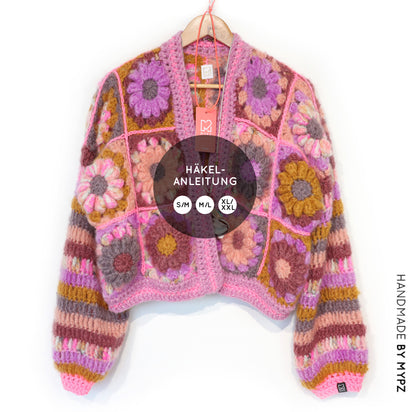 Häkelanleitung - MYPZ 3D Granny Cardigan Mona (ENG-NL)