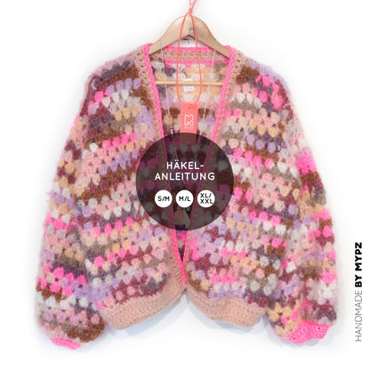 Häkelanleitung - MYPZ Mohair Cardigan Pastel Bloom (ENG-NL-DE)