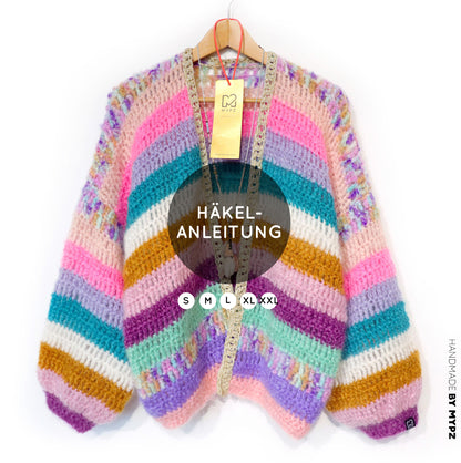 Strickanleitung - MYPZ Chunky Mohair cardigan Sunset Glow (ENG-NL-DE)