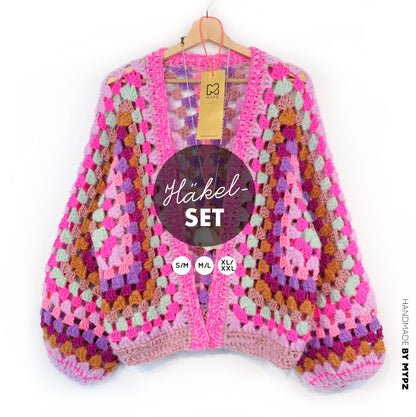 Häkelset - MYPZ Hexagon Cardigan Pink Mojito (ENG-NL-DE)