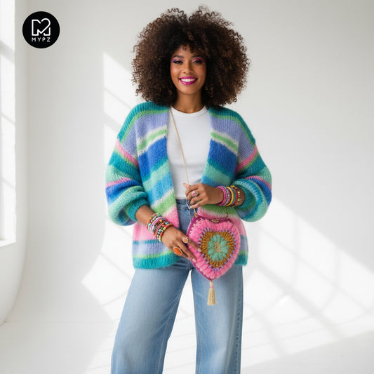 MYPZ Light Mohair cardigan Shamrock