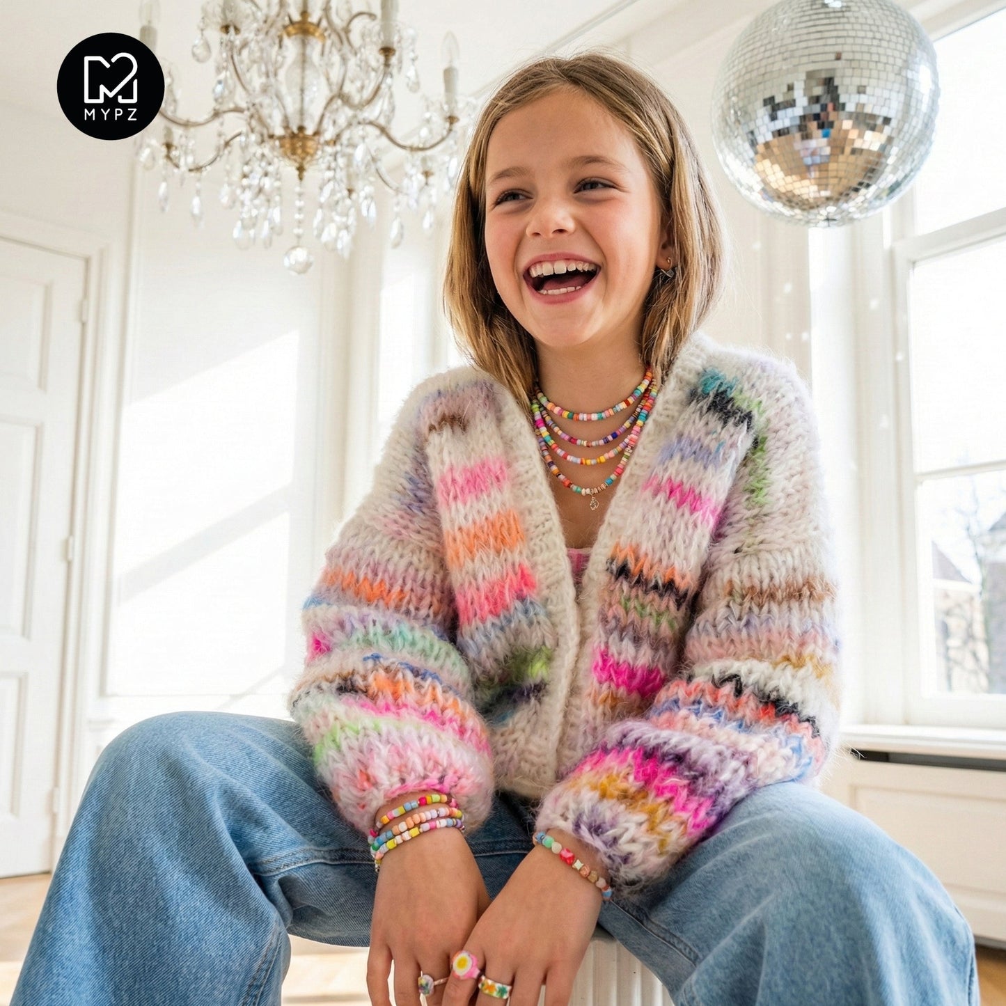 Strickanleitung – MYPZ Chunky Mohair Cardigan Scrap Yarn No12 (ENG-NL-DE)