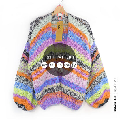 Strickanleitung – MYPZ Chunky Alpaca Cardigan Fluffy No.12 (ENG-NL-DE)