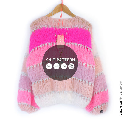 Strickanleitung – MYPZ Light Mohair Pullover Evita No10 (ENG-NL-DE)