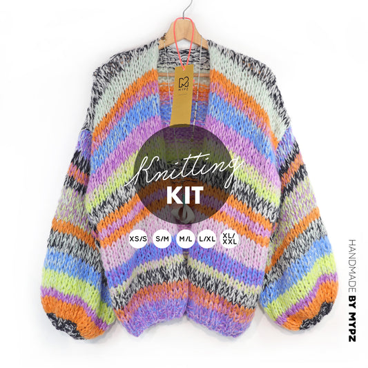 Knitting Kit – MYPZ Chunky Alpaca Cardigan Fluffy No.12 (ENG-NL-DE)