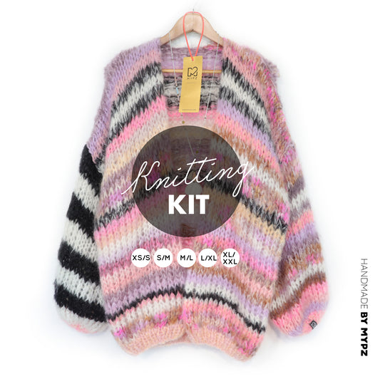 Strickset – MYPZ Chunky Mohair Cardigan Funky Caramel No.15 (ENG-NL-DE)