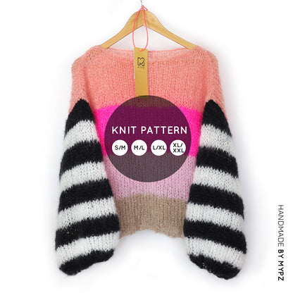 Strickanleitung – MYPZ Basic Light Mohair Pullover Emily No10 - beginner (ENG-NL-DE)