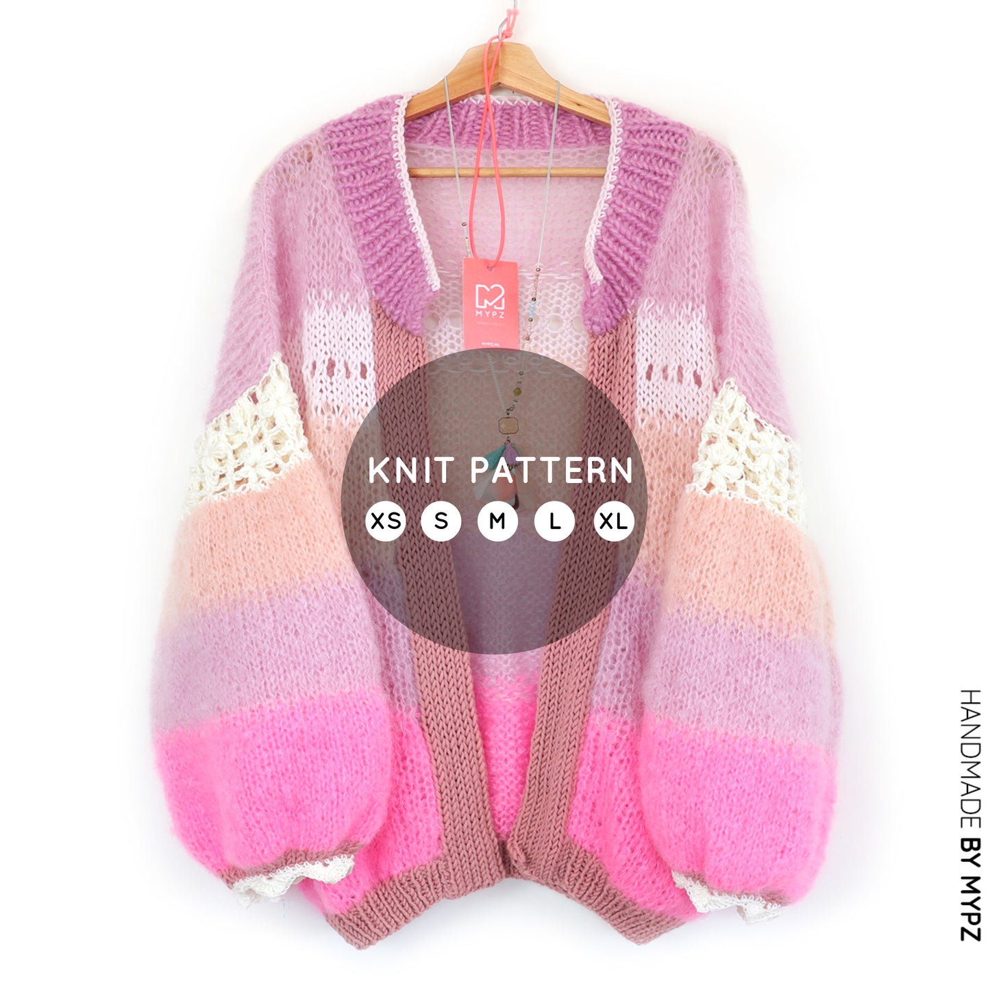 Knit pattern – MYPZ Light Mohair Cardigan Sugar Pop No.9 (ENG-NL)