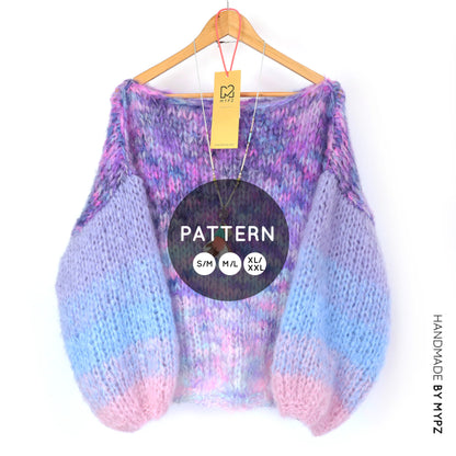 Strickanleitung - MYPZ Basic Chunky Mohair Pullover Heliotrope No15 (ENG-NL-DE)