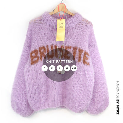 Strickanleitung – MYPZ Light Mohair Pullover Brunette No8 (ENG-DE-NL)
