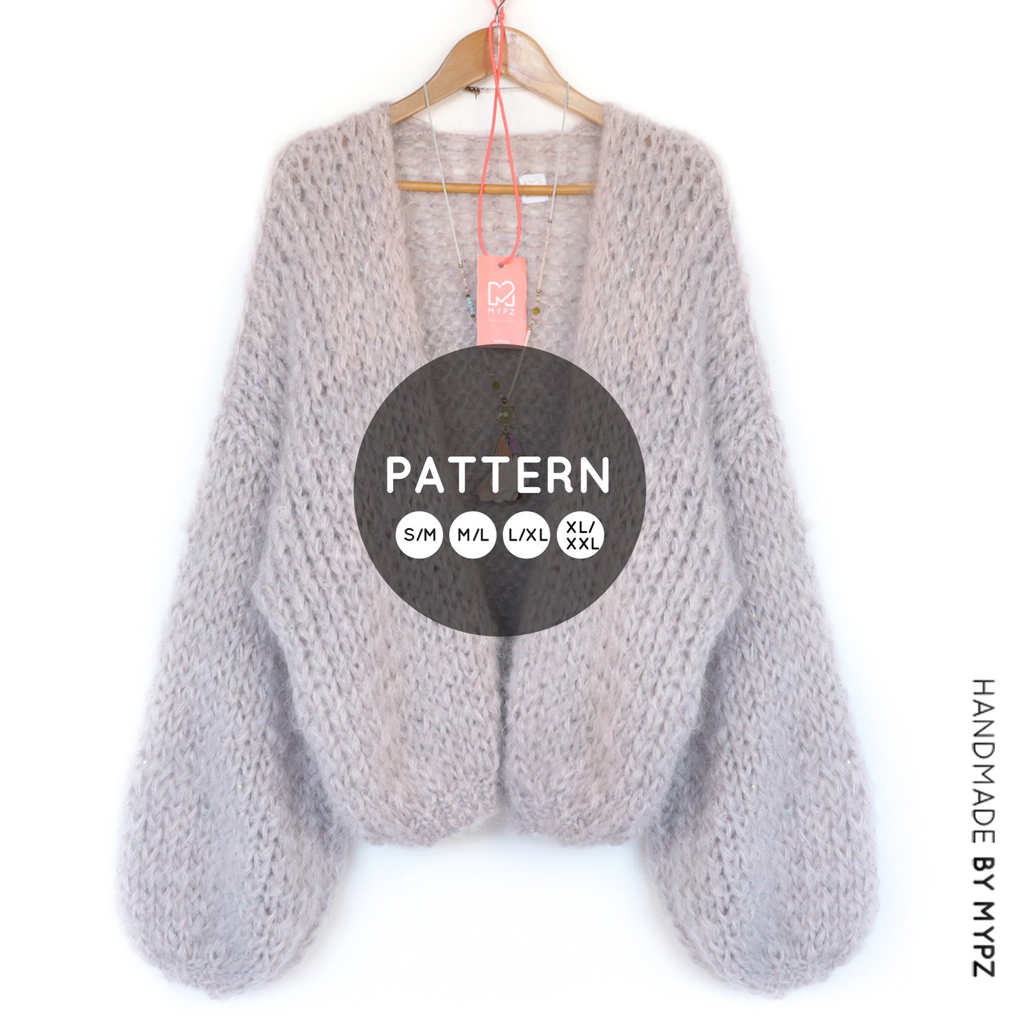Strickanleitung – MYPZ short basic chunky cardigan Sparkling No15 (ENG-NL-DE)