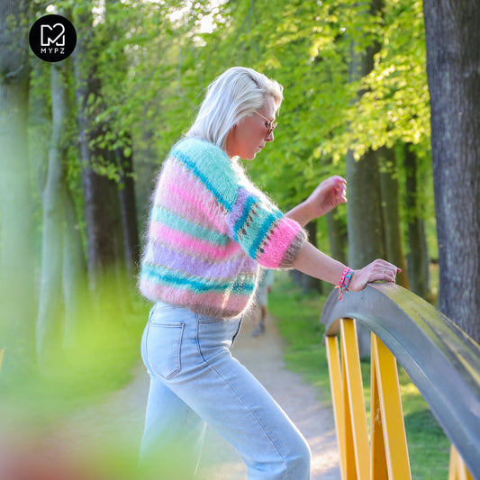 Strickanleitung – MYPZ Kurze Mohair Cardigan Faby No10 (ENG-NL-DE)