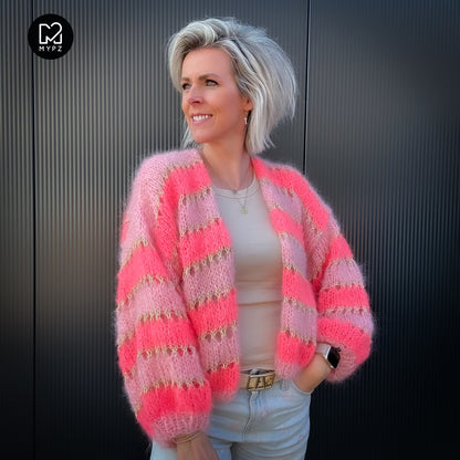 Strickanleitung – MYPZ Kurz light Mohair-Cardigan Summerflow No10 (ENG-NL-DE)