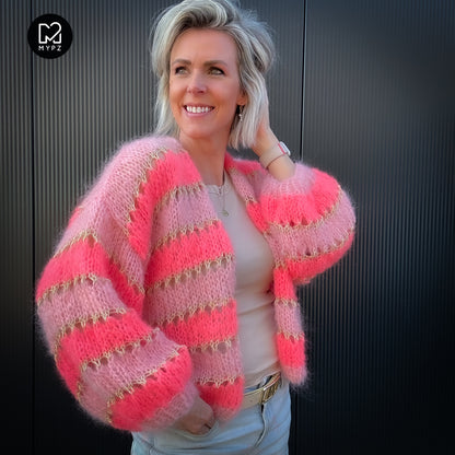 Strickanleitung – MYPZ Kurz light Mohair-Cardigan Summerflow No10 (ENG-NL-DE)