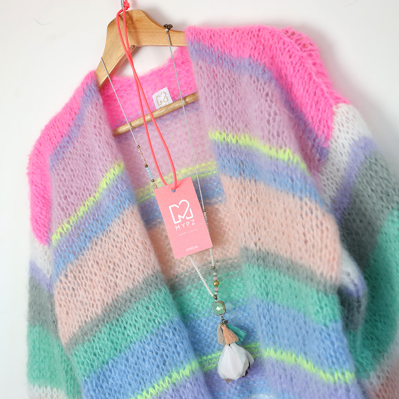 Knitting kit – MYPZ Basic Light Mohair Cardigan Helio No10 (ENG-NL-DE)