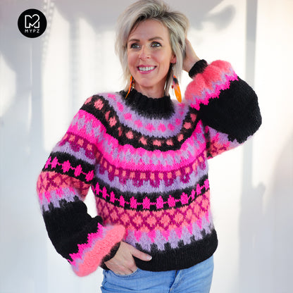 Strickset – MYPZ top-down sweater Ziggy No6 (ENG-NL-DE)