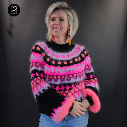 Strickset – MYPZ top-down sweater Ziggy No6 (ENG-NL-DE)