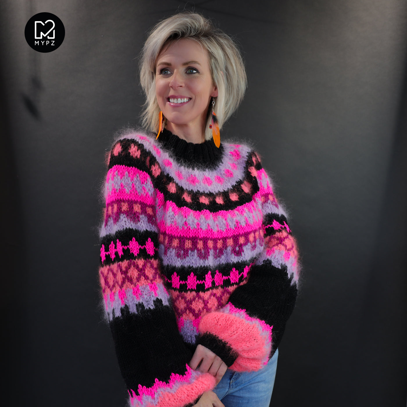 Knitting Kit – MYPZ Nordic top-down sweater Ziggy No6 (ENG-NL-DE)